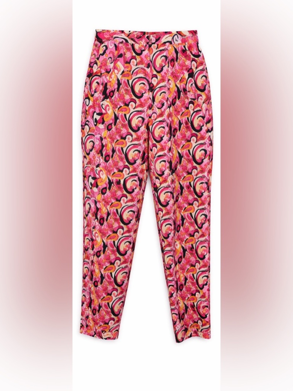 🩷 NWT! ZARA Retro Swirl Print Cropped Pants